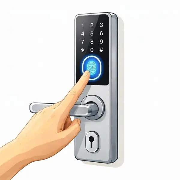 Türschloss mit Fingerabdruck